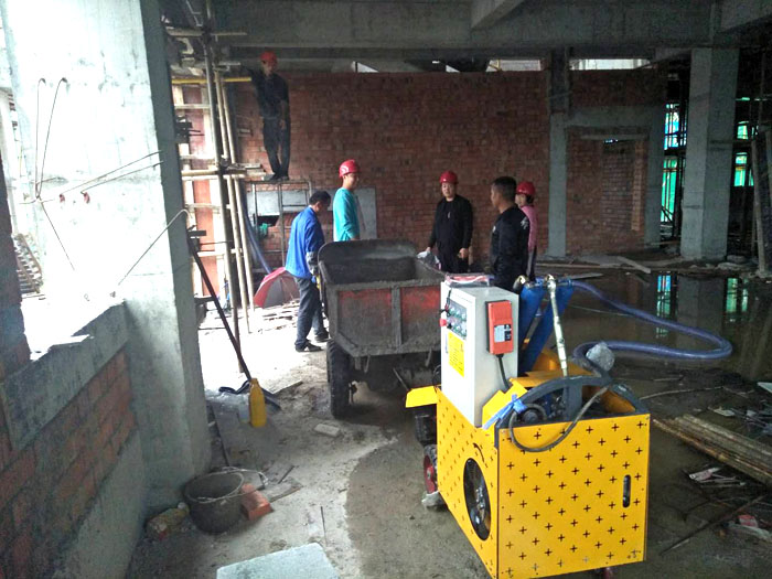 台州二次结构柱输送泵厂家施工现场