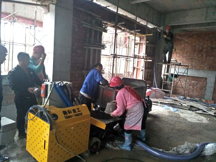 台州二次结构柱输送泵厂家施工现场