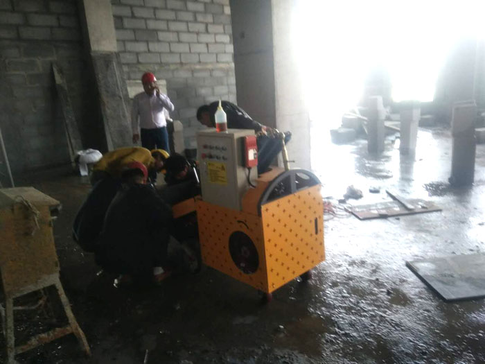 扬州构造柱输送泵施工现场
