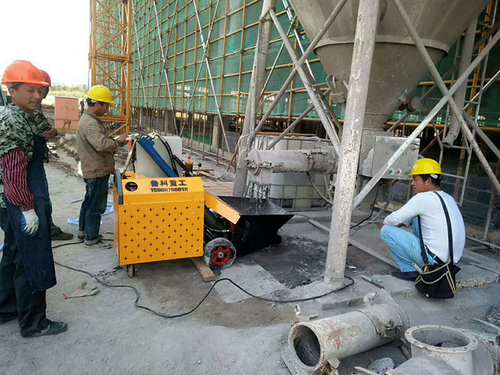 南京二次结构输送泵施工现场