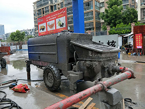 4月6号细石混凝土泵合作华兴建设胜利小区地下车库项目