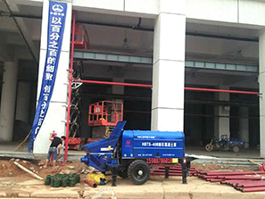 4月11日无锡细石混凝土泵合作江都建设SK海力士厂房项目