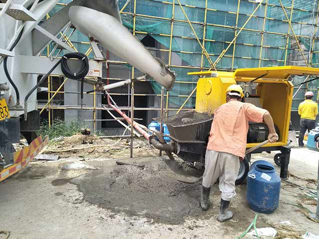 小型细石混凝土泵施工