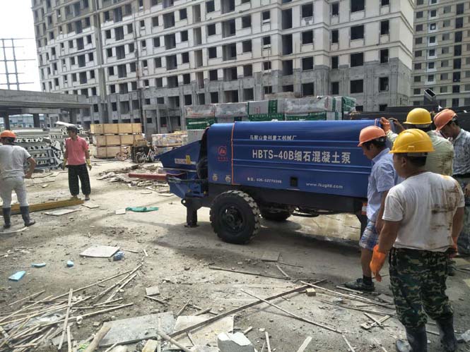 江苏新型细石混凝土泵合作南京建工溧水万科城项目