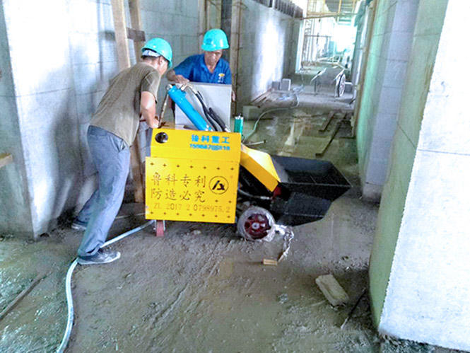 二次构造柱专用细石泵合作中铁建工郑州铁河南段站沈丘北站