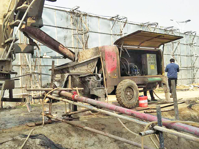 细石砂浆泵合作苏中建设扬州GZ020地块项目