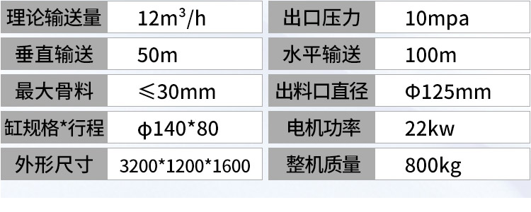 二次小型混凝土输送泵